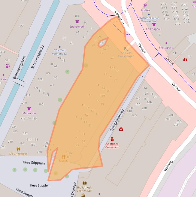 Kaart van postcodegebied 3901TR.