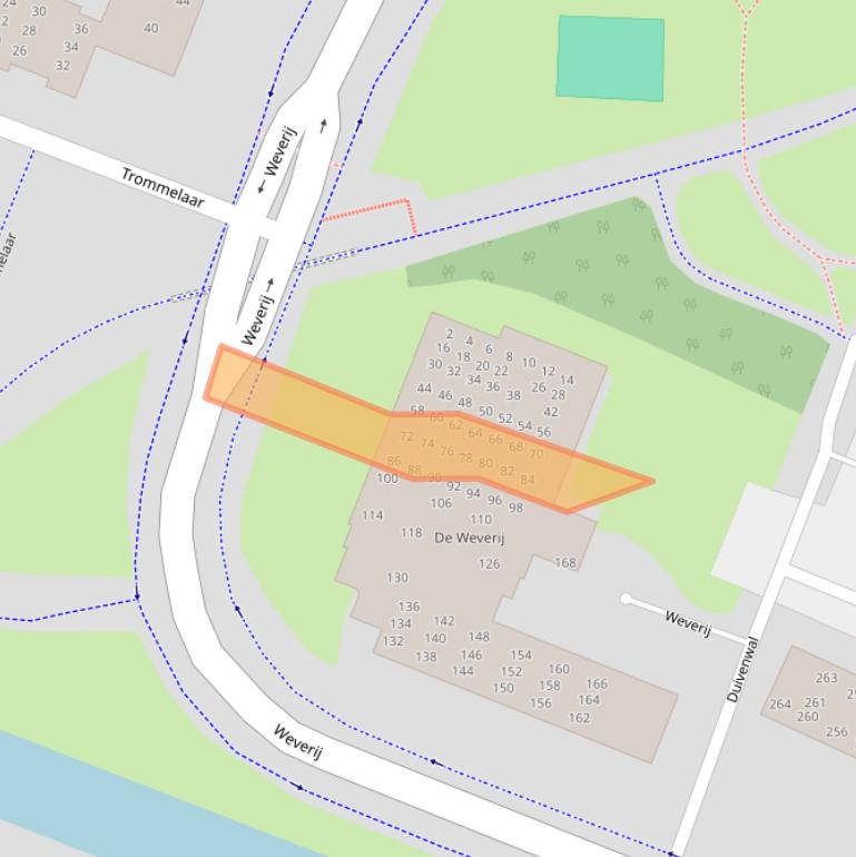 Kaart van postcodegebied 3901WD.