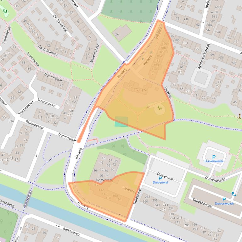 Kaart van postcodegebied 3901WG.