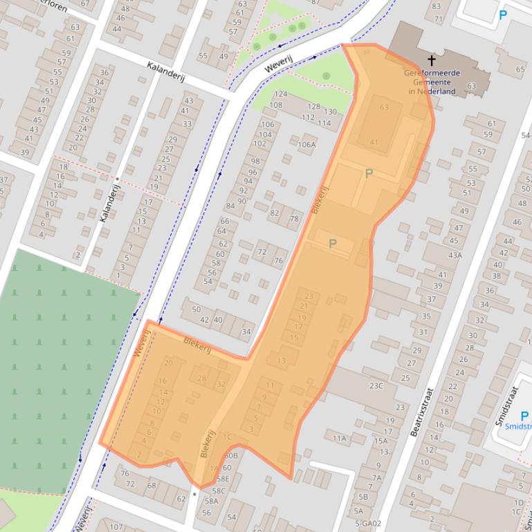 Kaart van postcodegebied 3901WH.