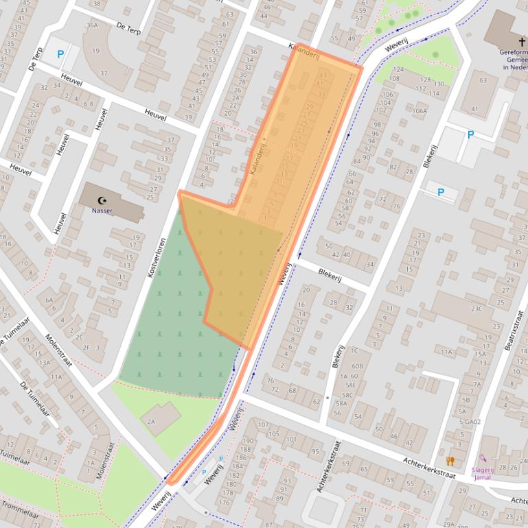 Kaart van postcodegebied 3901WL.