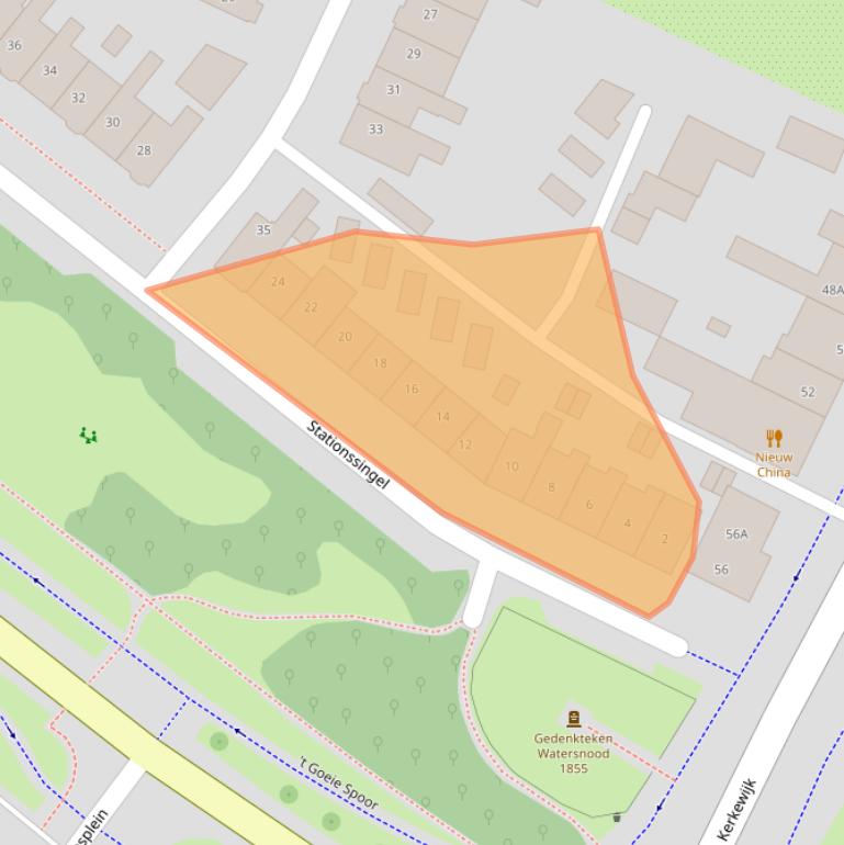 Kaart van postcodegebied 3901XJ.