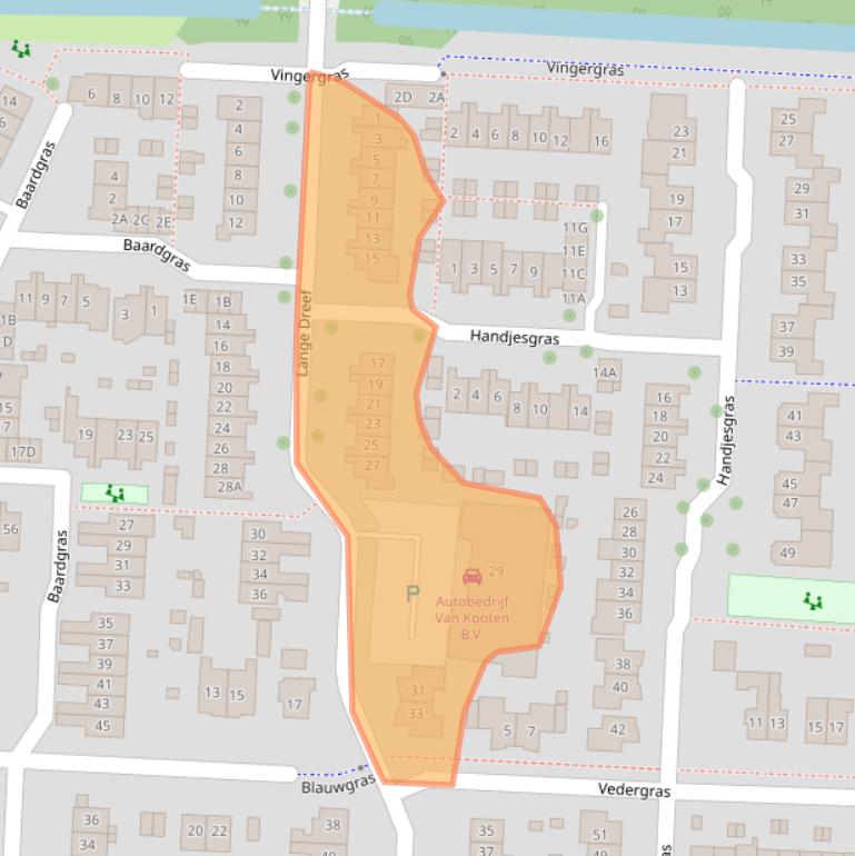 Kaart van postcodegebied 3902AE.
