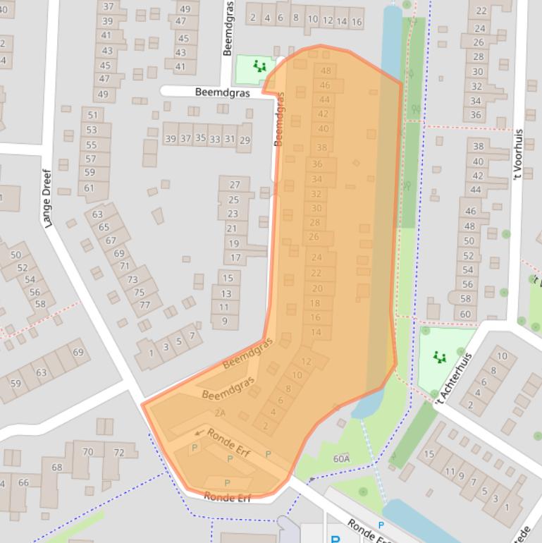 Kaart van postcodegebied 3902AM.