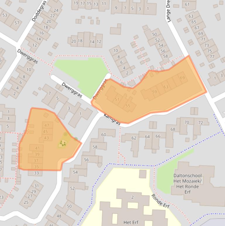 Kaart van postcodegebied 3902BB.