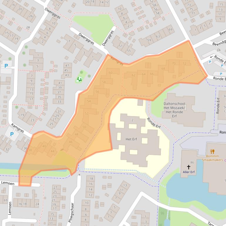 Kaart van postcodegebied 3902BD.