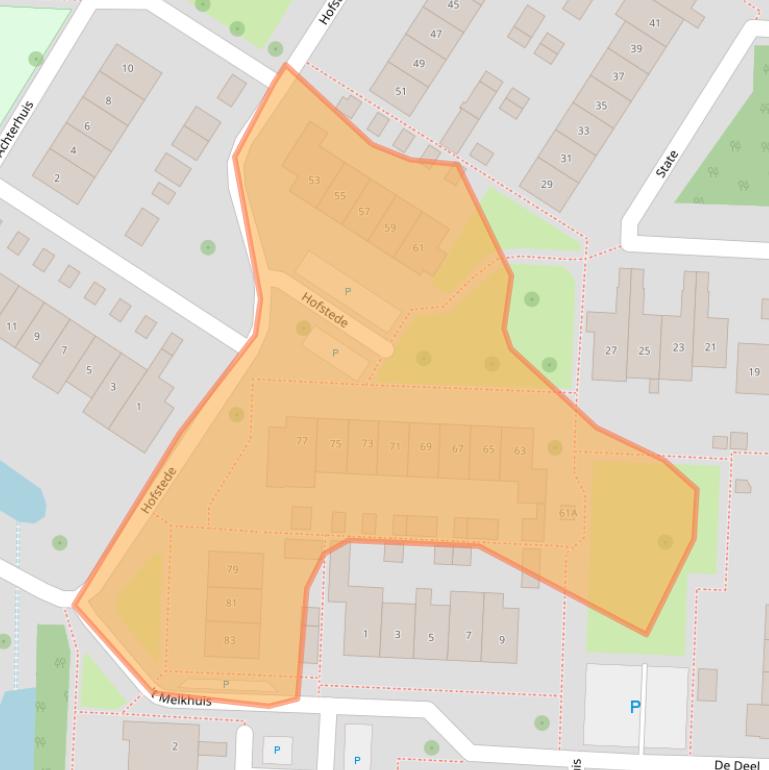Kaart van postcodegebied 3902CJ.