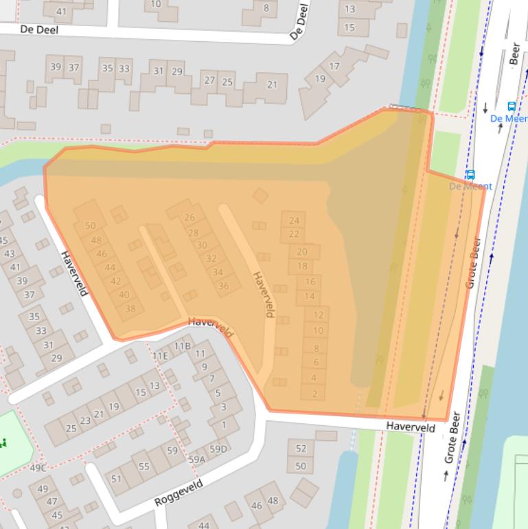 Kaart van postcodegebied 3902EB.