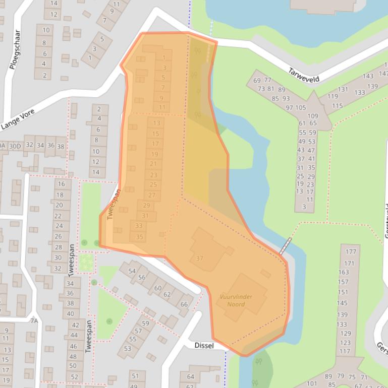 Kaart van postcodegebied 3902GE.