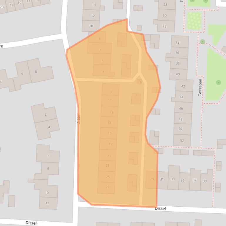 Kaart van postcodegebied 3902GJ.