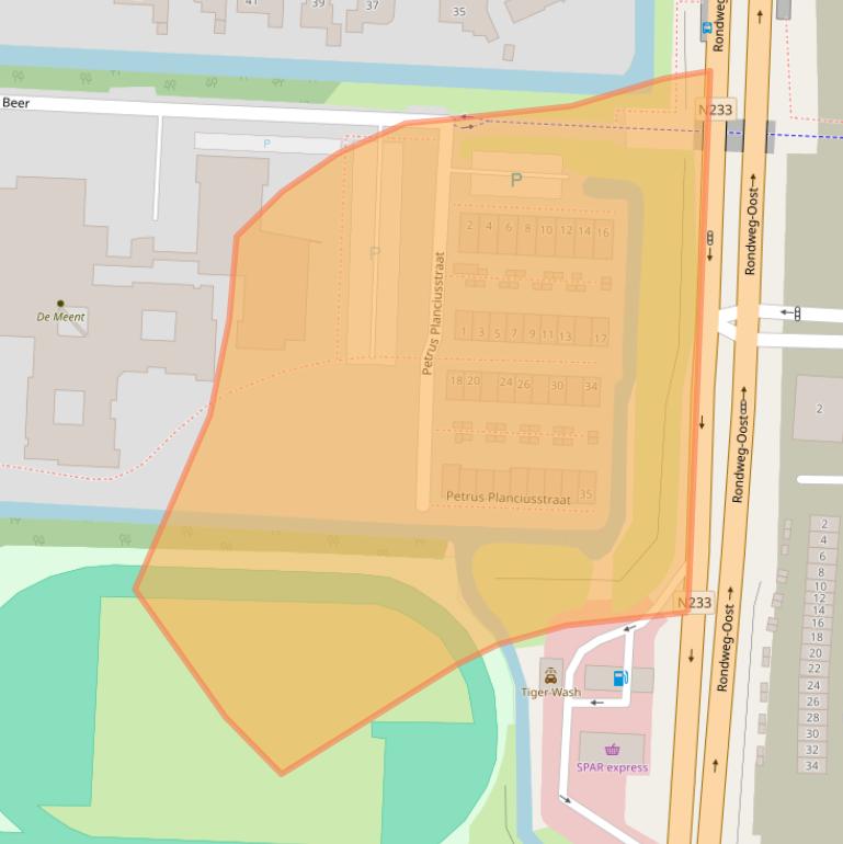 Kaart van postcodegebied 3902HX.