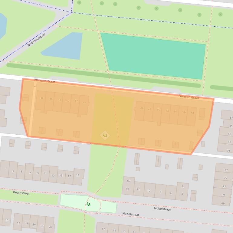 Kaart van postcodegebied 3902KG.