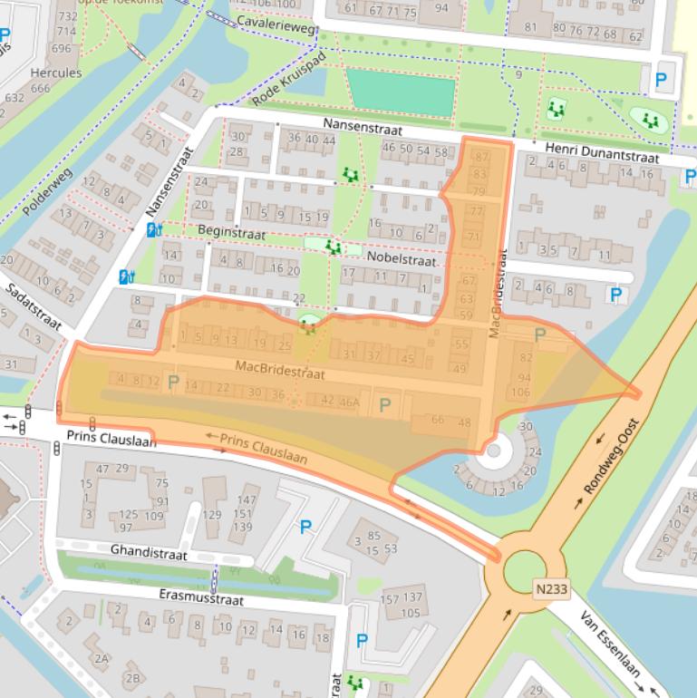 Kaart van postcodegebied 3902KK.