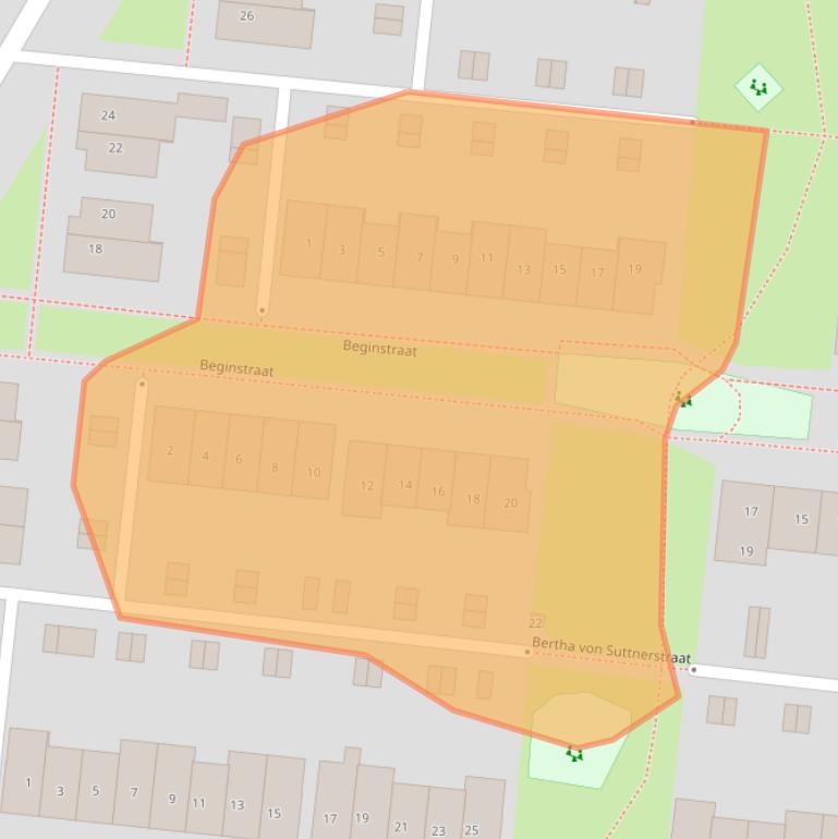 Kaart van postcodegebied 3902KN.