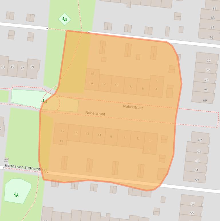 Kaart van postcodegebied 3902KP.