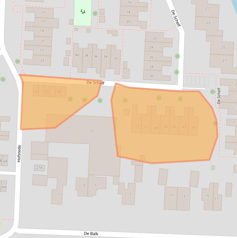 Kaart van postcodegebied 3902RB.