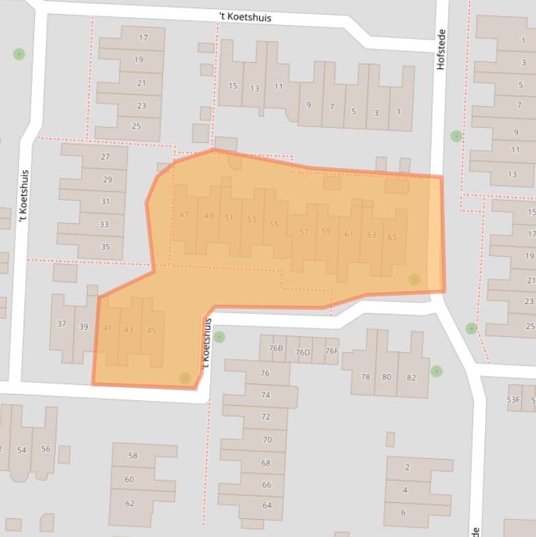 Kaart van postcodegebied 3902RE.