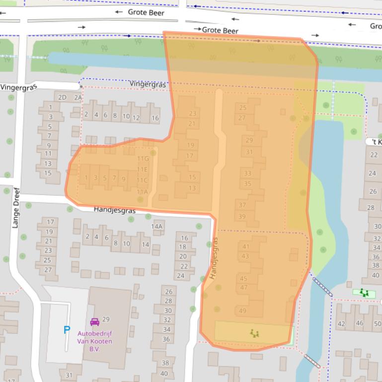 Kaart van postcodegebied 3902RS.