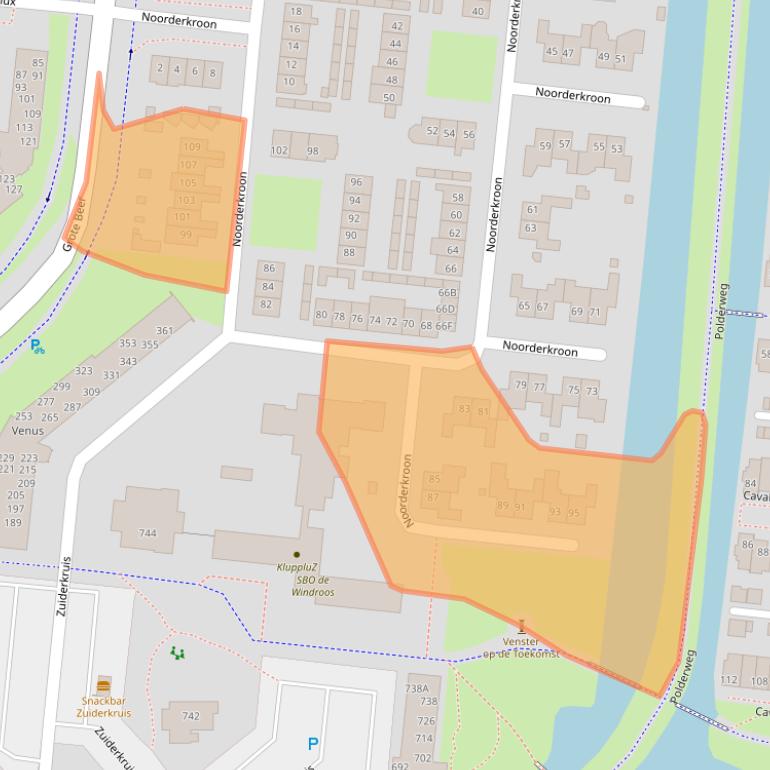 Kaart van postcodegebied 3902VC.