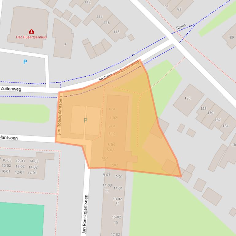 Kaart van postcodegebied 3902ZG.