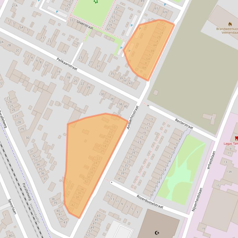 Kaart van postcodegebied 3903AK.