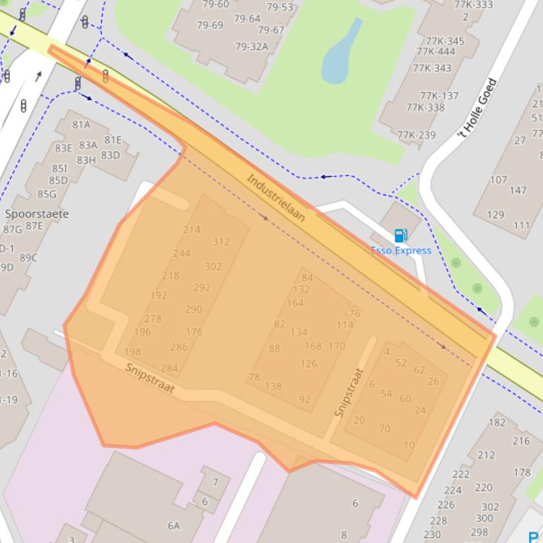 Kaart van postcodegebied 3903AM.