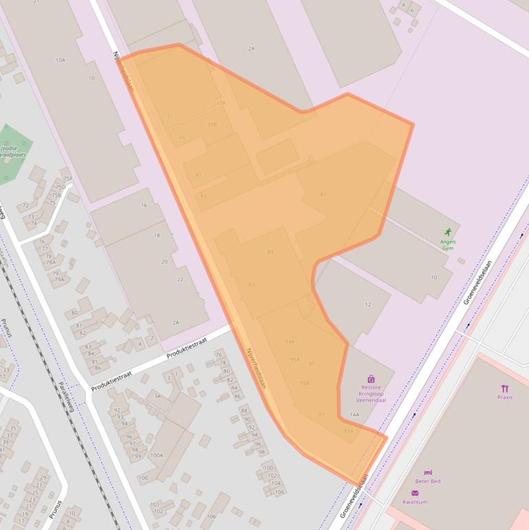 Kaart van postcodegebied 3903AN.