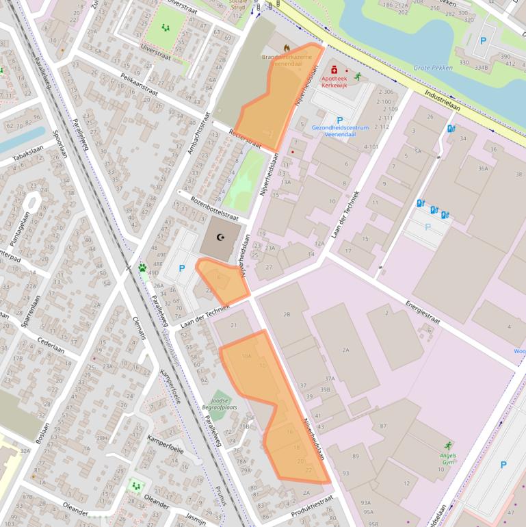 Kaart van postcodegebied 3903AP.