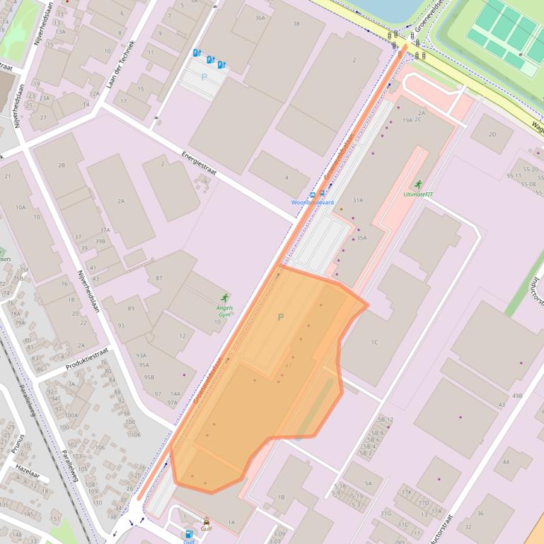 Kaart van postcodegebied 3903AX.