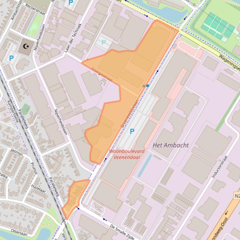 Kaart van postcodegebied 3903AZ.