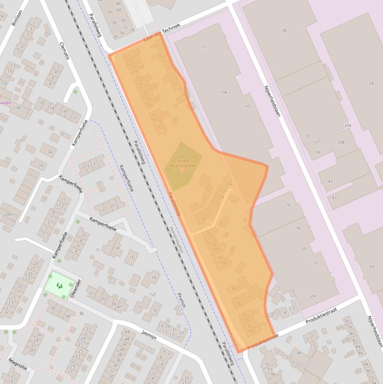 Kaart van postcodegebied 3903BD.