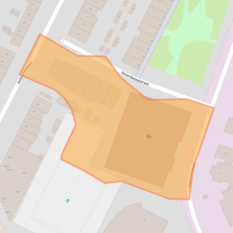 Kaart van postcodegebied 3903BH.