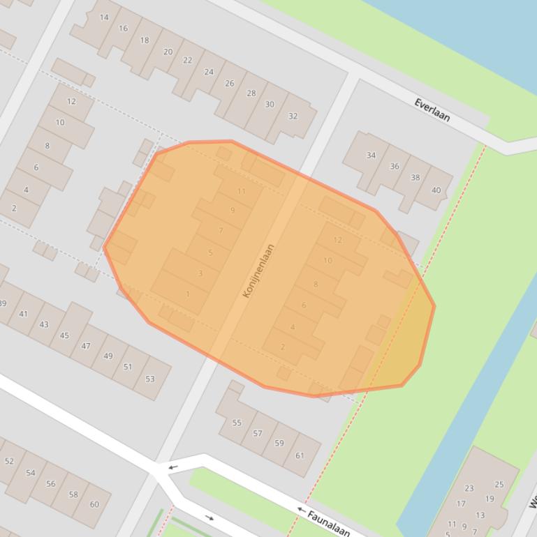 Kaart van postcodegebied 3903CA.