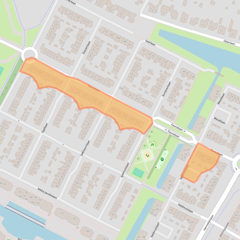 Kaart van postcodegebied 3903CD.