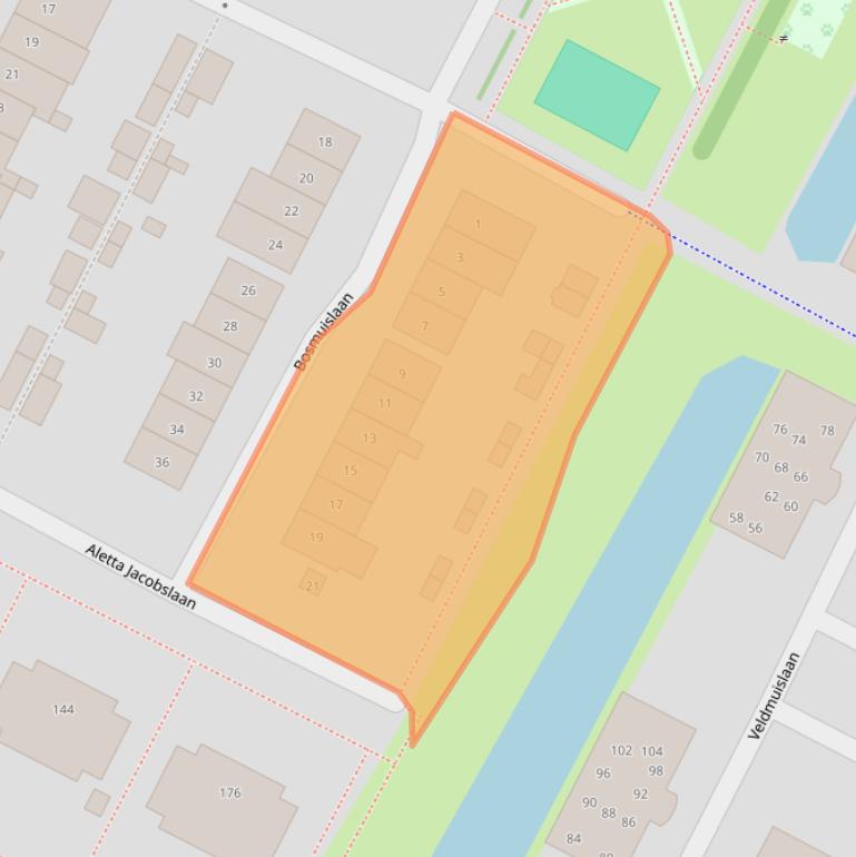 Kaart van postcodegebied 3903CH.