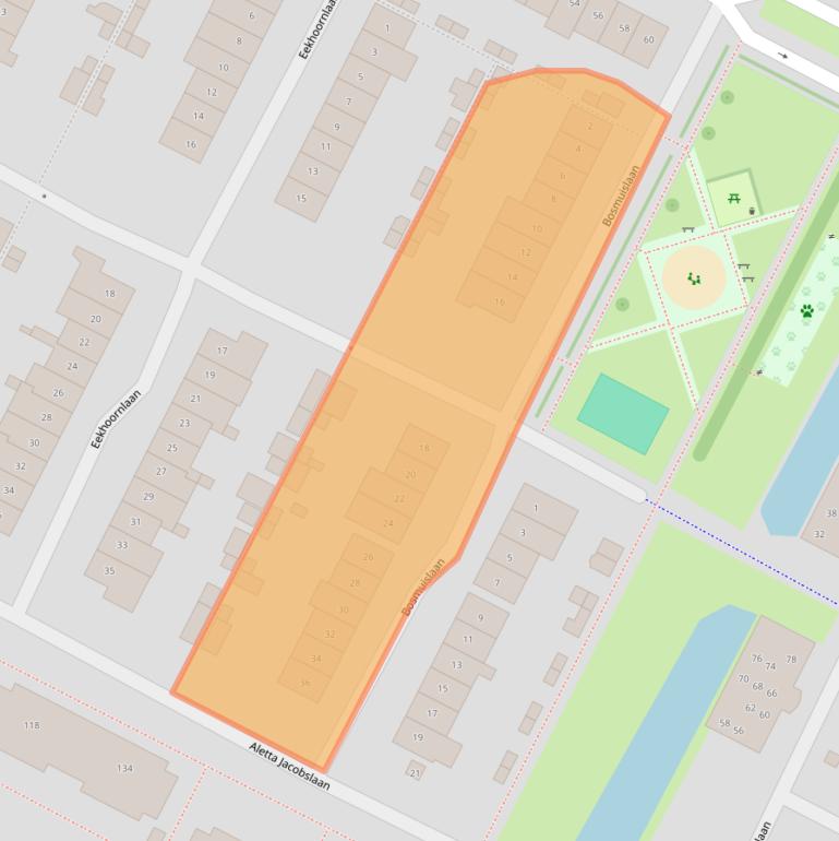 Kaart van postcodegebied 3903CJ.