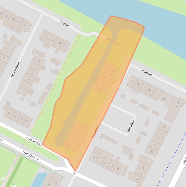 Kaart van postcodegebied 3903CK.