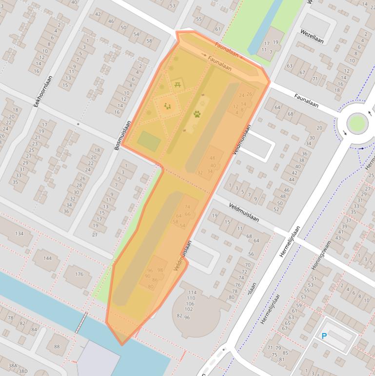 Kaart van postcodegebied 3903CN.