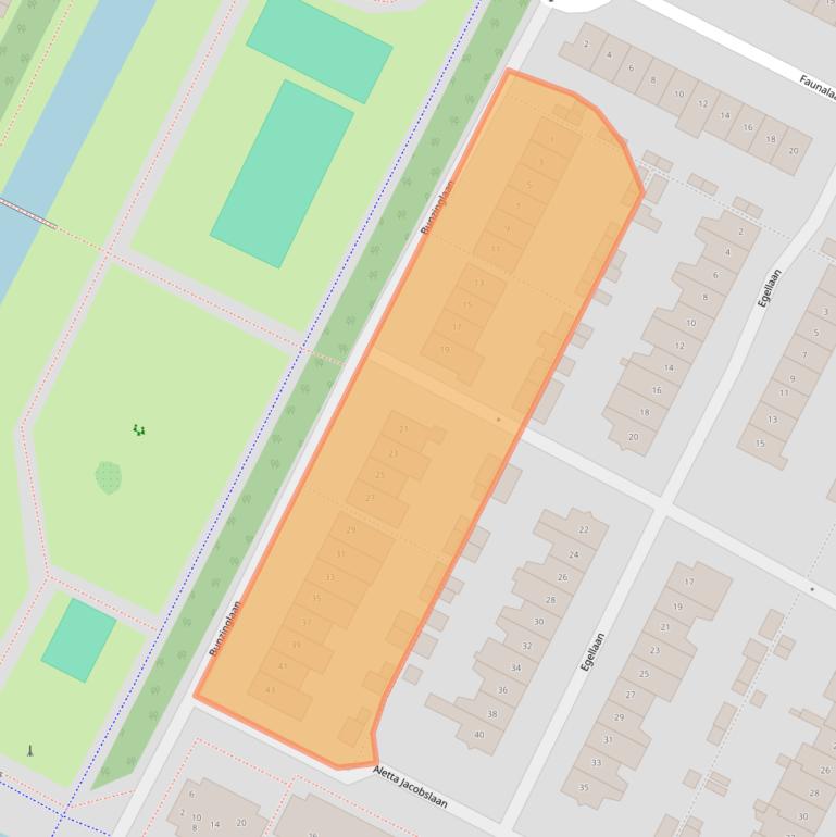 Kaart van postcodegebied 3903CS.