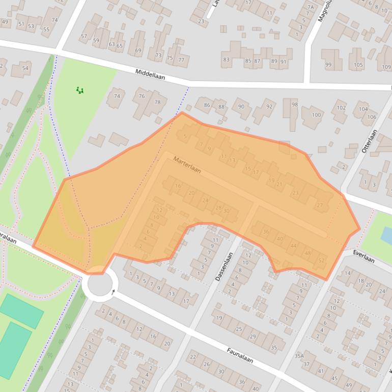 Kaart van postcodegebied 3903CT.