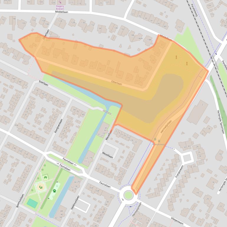 Kaart van postcodegebied 3903CW.