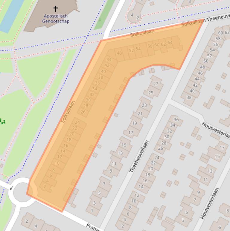 Kaart van postcodegebied 3903DA.