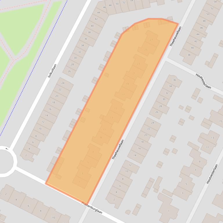 Kaart van postcodegebied 3903DE.