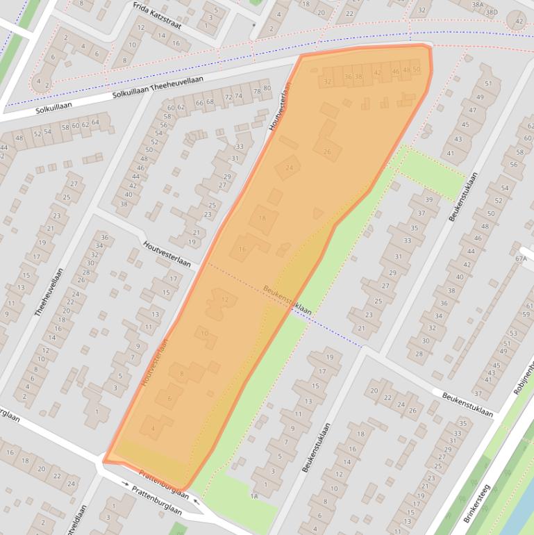 Kaart van postcodegebied 3903DG.