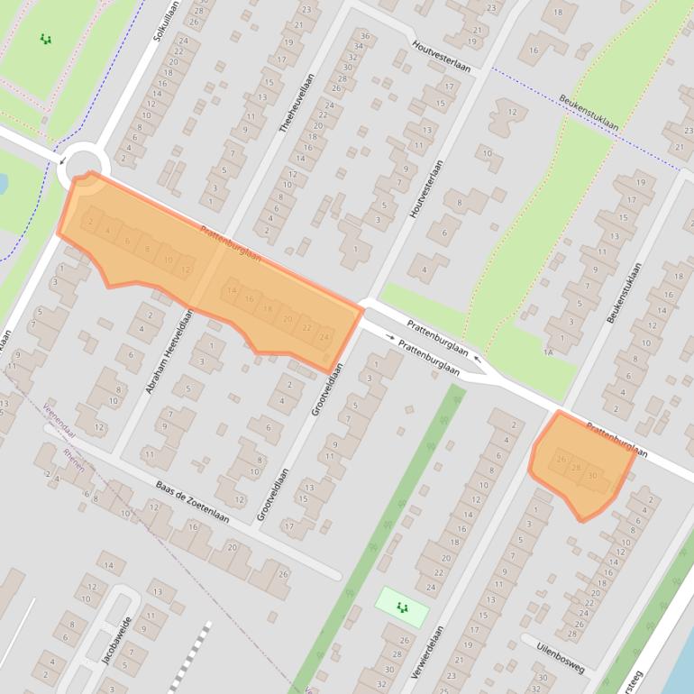 Kaart van postcodegebied 3903DJ.