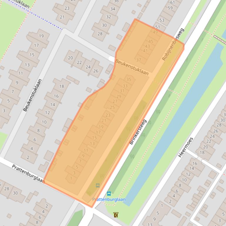 Kaart van postcodegebied 3903DS.