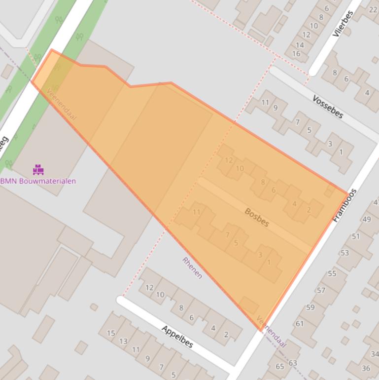 Kaart van postcodegebied 3903EL.