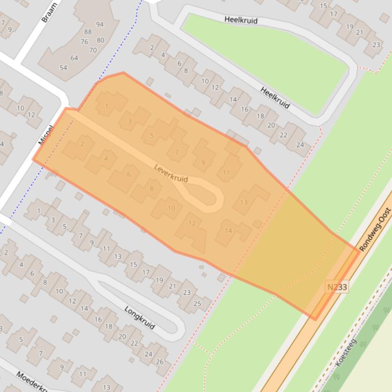 Kaart van postcodegebied 3903ES.