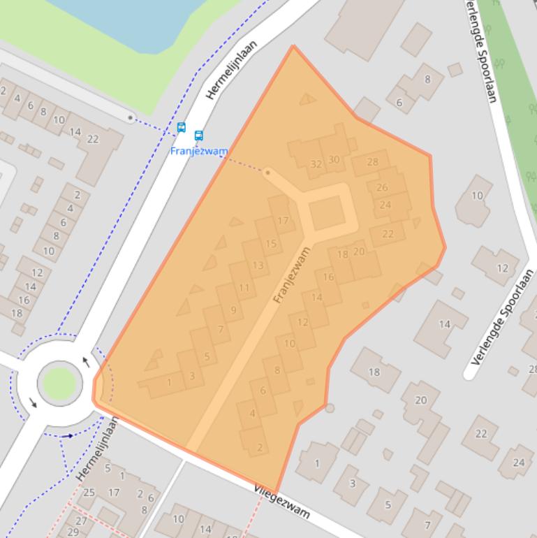 Kaart van postcodegebied 3903GA.