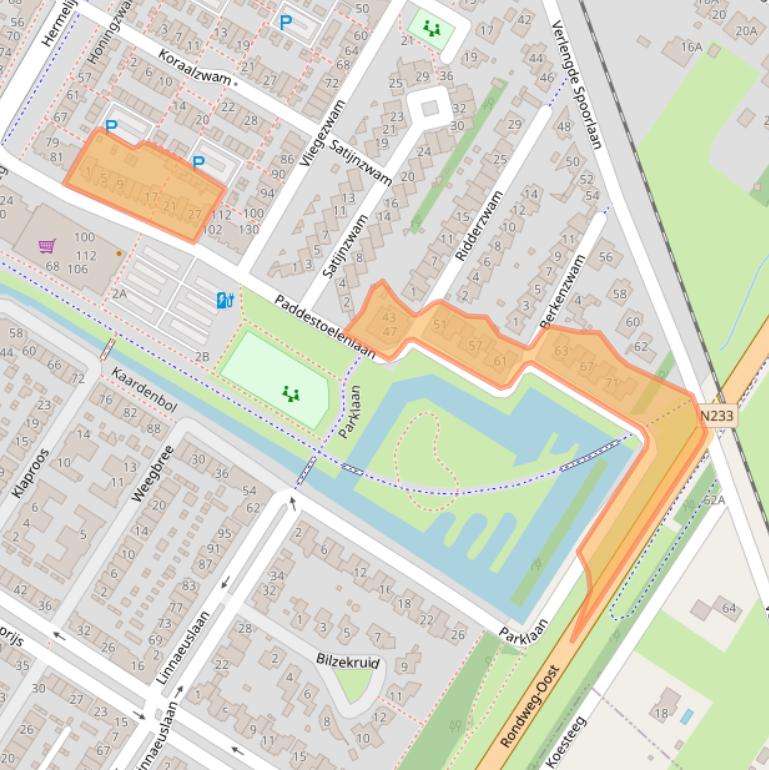 Kaart van postcodegebied 3903GE.